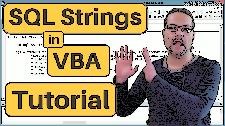 Article header, VBA-(SQL)-String Video-Tutorial for beginners