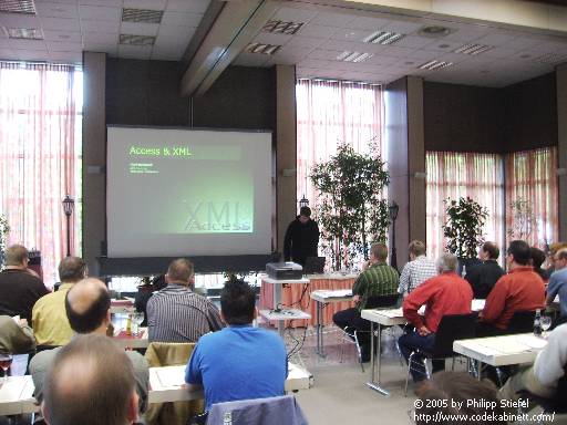 Mark Doerbandt beim Vortrag Access 2003 und XML