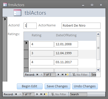 Access Master-Detail-Formular mit Transaktionsbehandlung