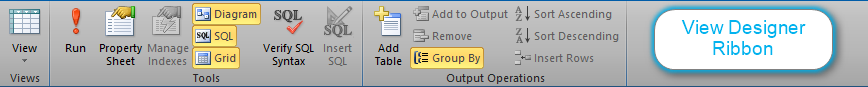 View designer Ribbon in Access 2010