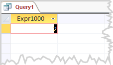 Simplest query calculation - Result