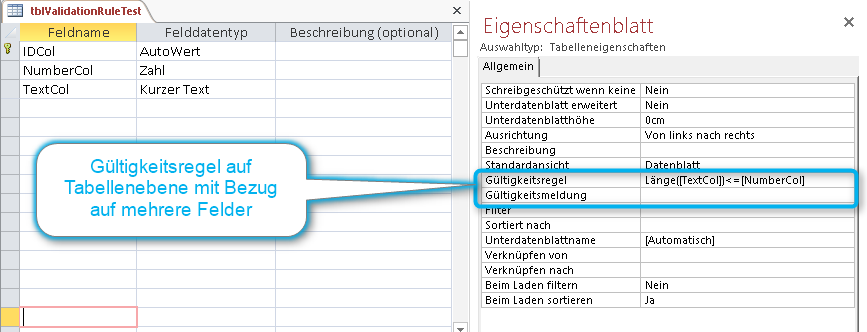 Tabellen-Gültigkeitsregel fuer mehrere Felder
