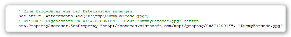 VBA-Code um ein Attachment mit der PR_ATTACH_CONTENT_ID zu versehen