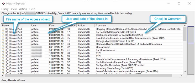 Sourcegear Vault History Explorer